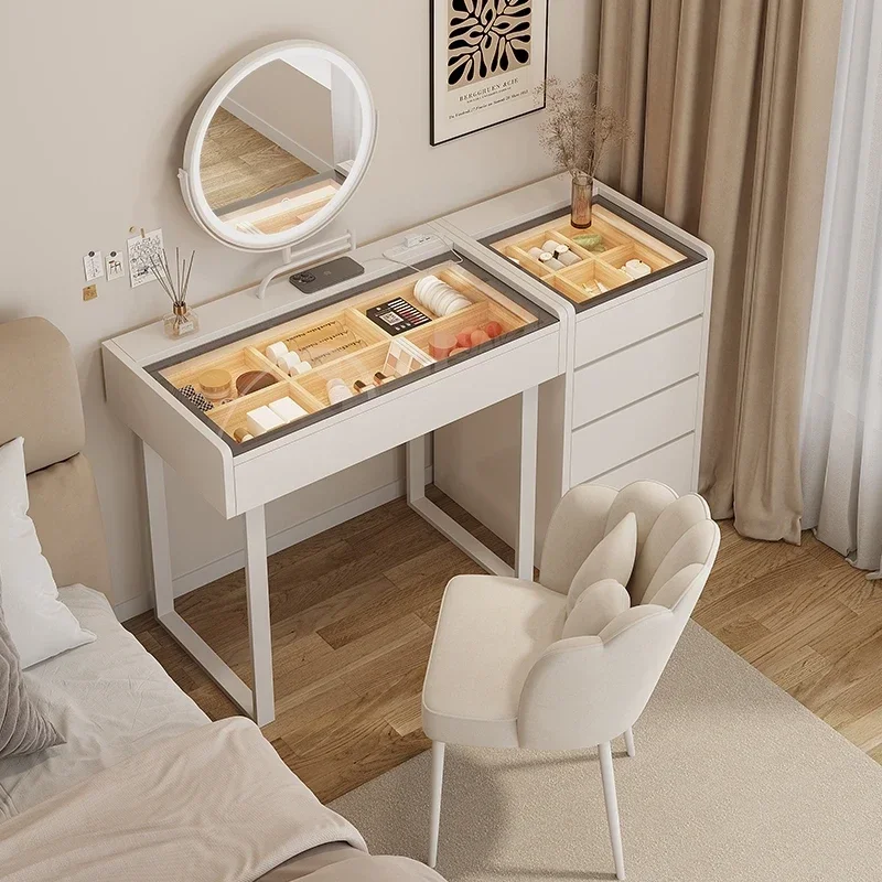 Bedroom Light Dressing Table Mirror Organizer Closet Chairs Dressing Table Vanity Set Espejo Tocador Home Luxury Furniture