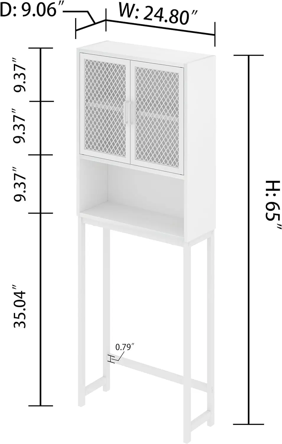 Launica Over The Toilet Storage, Industrial Bathroom Organizer Over Toilet, Freestanding Over Toilet Bathroom Storage Cabinet