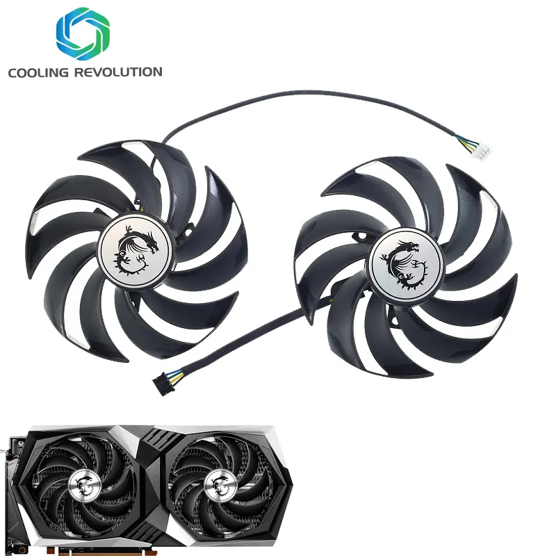 Graphics card cooling accessories PLD10010S12HH 95MM 4PIN RTX3060 Ti GPU FAN For MSI Radeon RX 6700 XT Gaming X GeForce RTX 3060