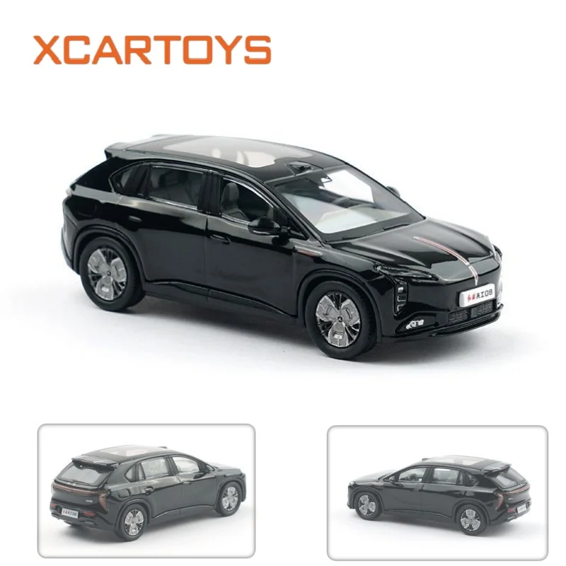 XCARTOYS 1/64 Diecast Model Car Hongqi Tiangong 08 Midnight Black Business Jeep SUV Miniature Collectible Display Ornament