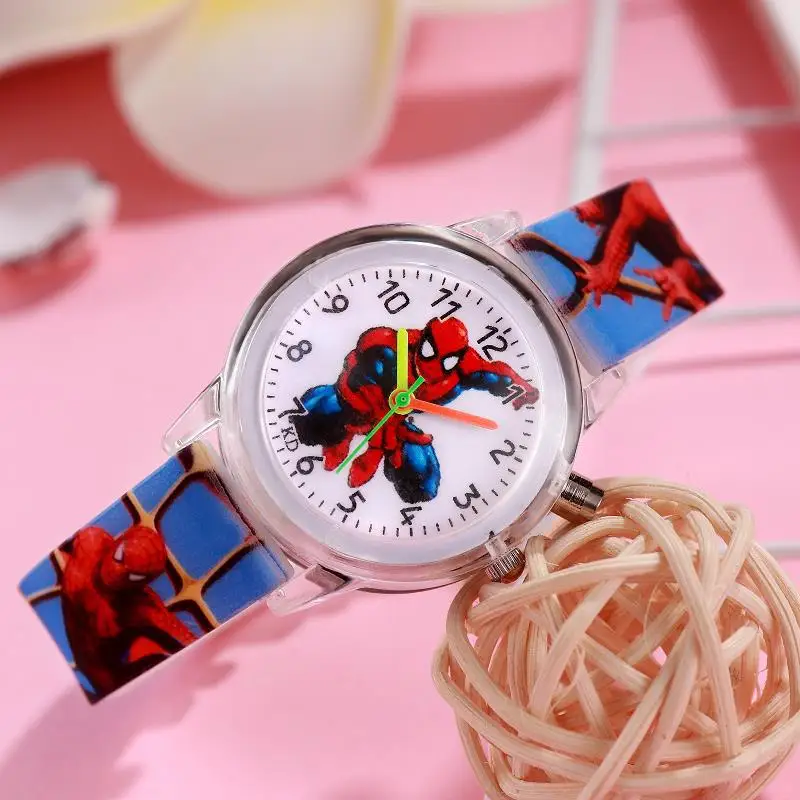 Disney-Montre à quartz de dessin animé pour enfants, Rick Frozen, pointeur Shoous coloré mignon, montre électronique pour enfants, cadeaux d'anniversaire