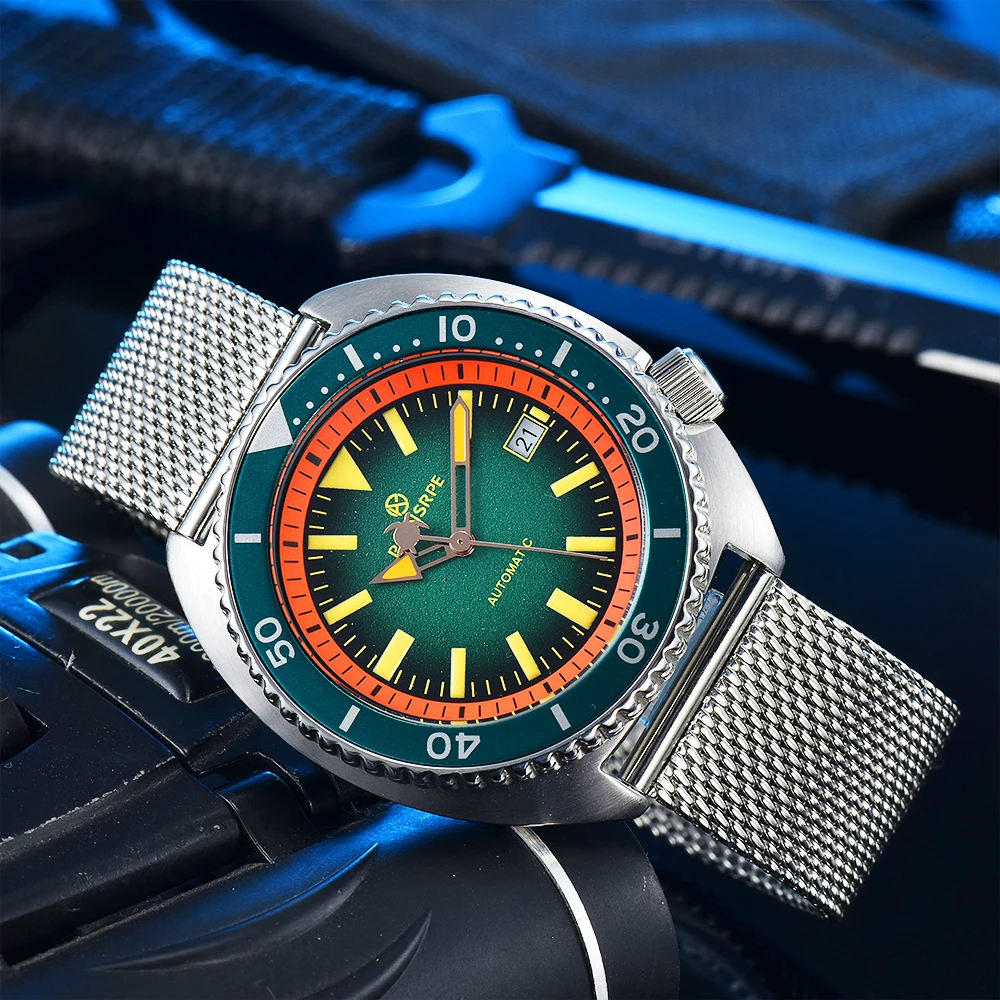 

Diver Men's automatic mechanical watch sports sterile dial sapphire glass date indicator Fashion casual comfortable all-match ex