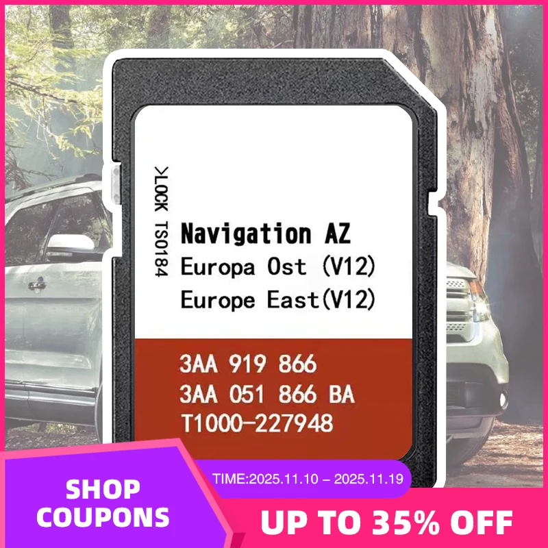 

2020 East Europe OST Navi SD Card AZ V12 SD Card Map for VW Skoda Amundsen + Plus GPS Track Road