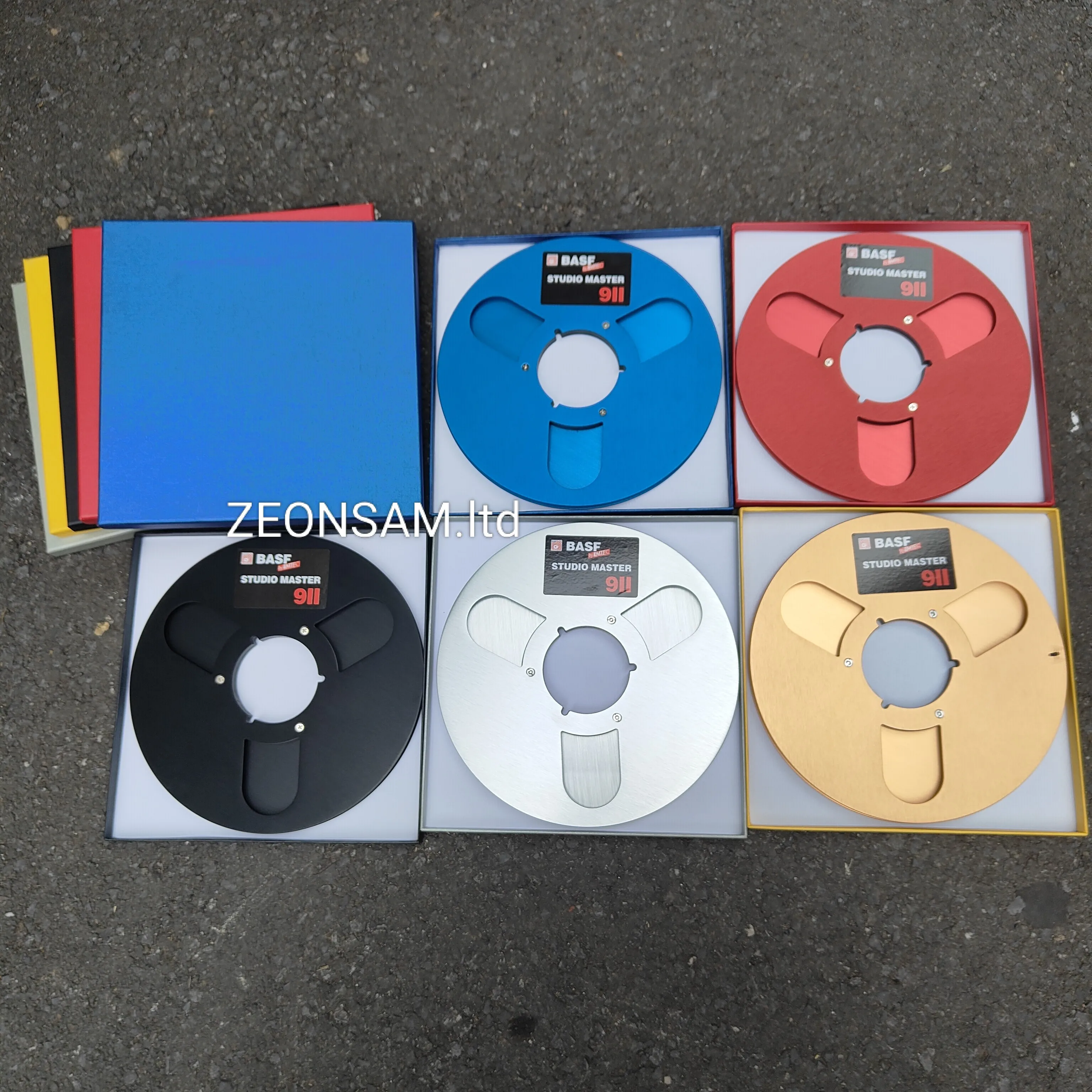 

BASF10 "X 1⁄4" Алюминиевые черные пустые катушки с лентой для катушек-катушек Макетные катушки для Studer/ReVox/TEAC/AKAI/Technics