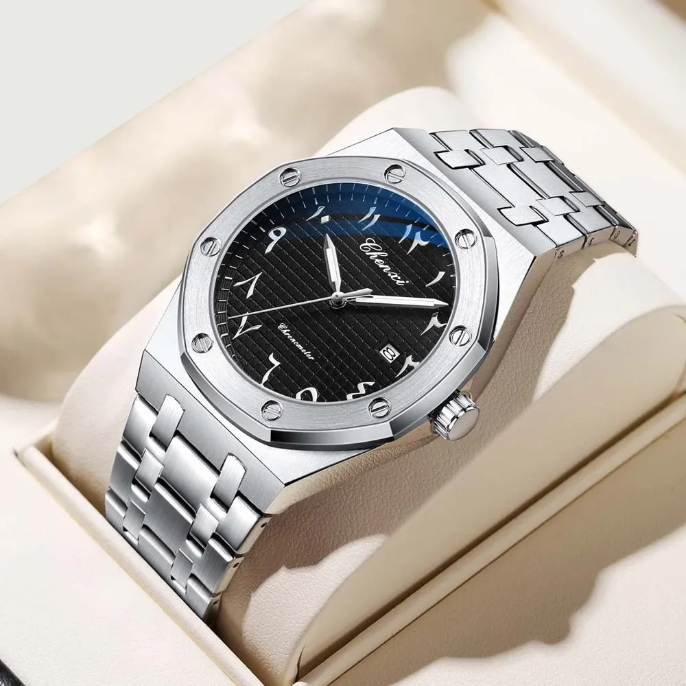 

CHENXI 82482 Luxury Watch Automatic Movement Men's Watch Steel Belt Calendar Waterproof Luminous Watches for Men Reloj Hombre