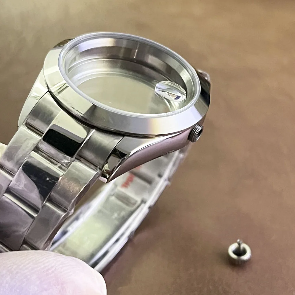 Полированный корпус 39 мм, подходит для автоматических механических аксессуаров для механизмов Nh35, сапфировое стекло, даты и нержавеющей стали