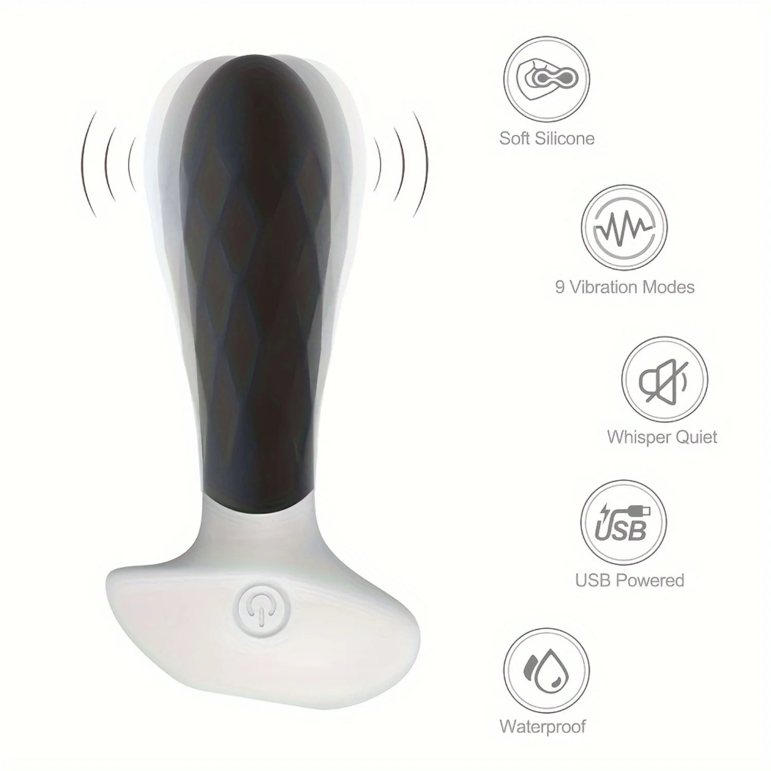 جهاز تدريب المكونات الشرجية بالاهتزاز بجهاز التحكم عن بعد مع 9 أوضاع اهتزاز - قابس مؤخرة صغير للأزواج، تحفيز البروستاتا، يمزح #2