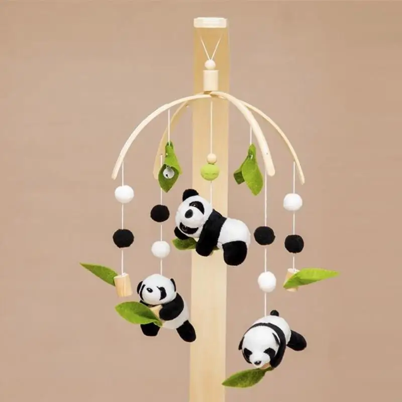 B03a cama bebê panda haning suprimentos chocalho decoração brinquedo interativo presente infantil para bebê estimulação