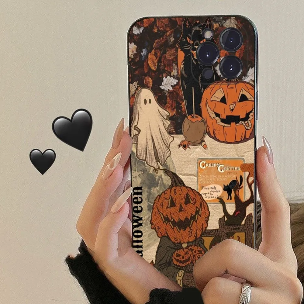 Halloween Phone Case For iPhone 15 6 7 8 Plus 11 12 13 14 Pro SE 2020 MAX Mini X XS XR Back Funda Cover