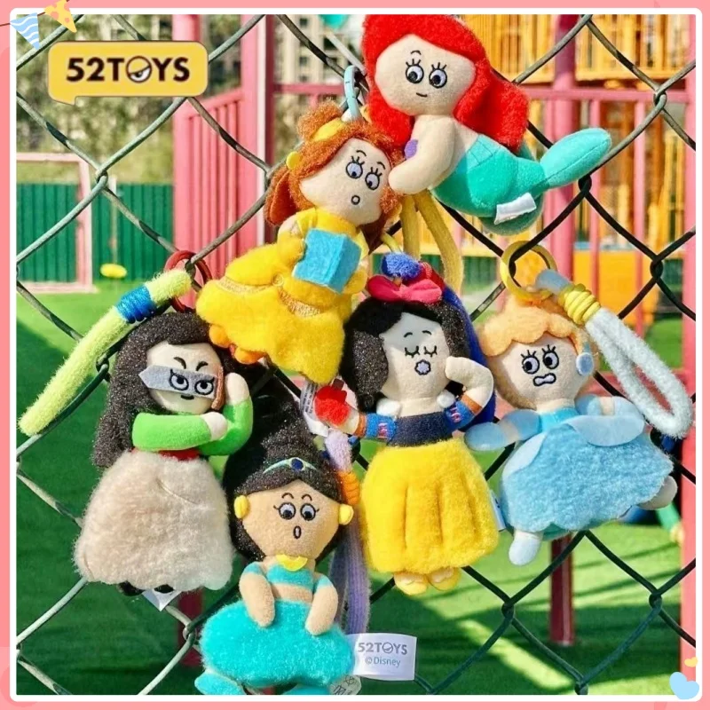 

New 52toys Disney On The Run Princess Abstract Blind Box Soft Keychain Scented Bag Charm Pendant Bag Decor Cute Gift For Girls