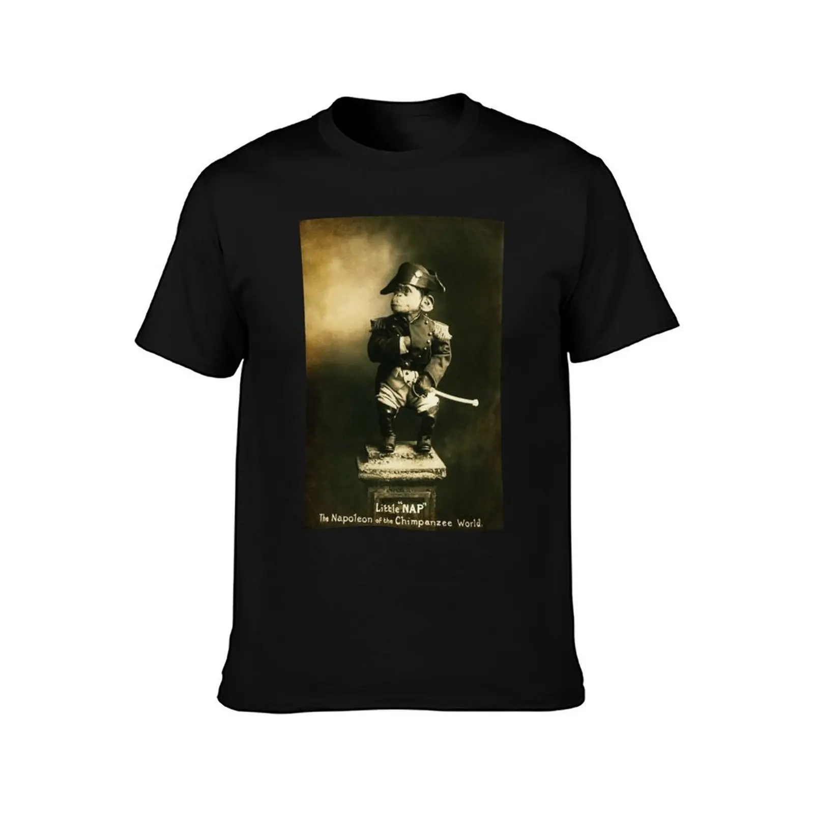 Little Nap The Napoleon of the Chimpanzee World! T-Shirt, Summer Casual Cotton Tee, Oversized Streetwear Tops, Unisex Men Women