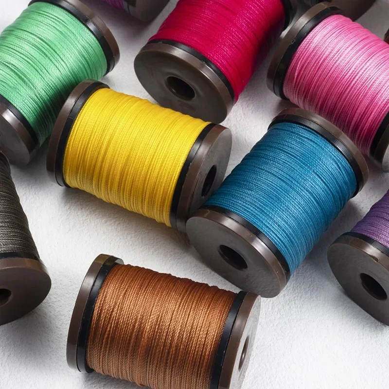 Jewelry Handmade Braided Leather Crafts DIY Hand Sewing Multi-strand Woven Round Wax Thread Leather Craft 0.4/0.5/0.6mm