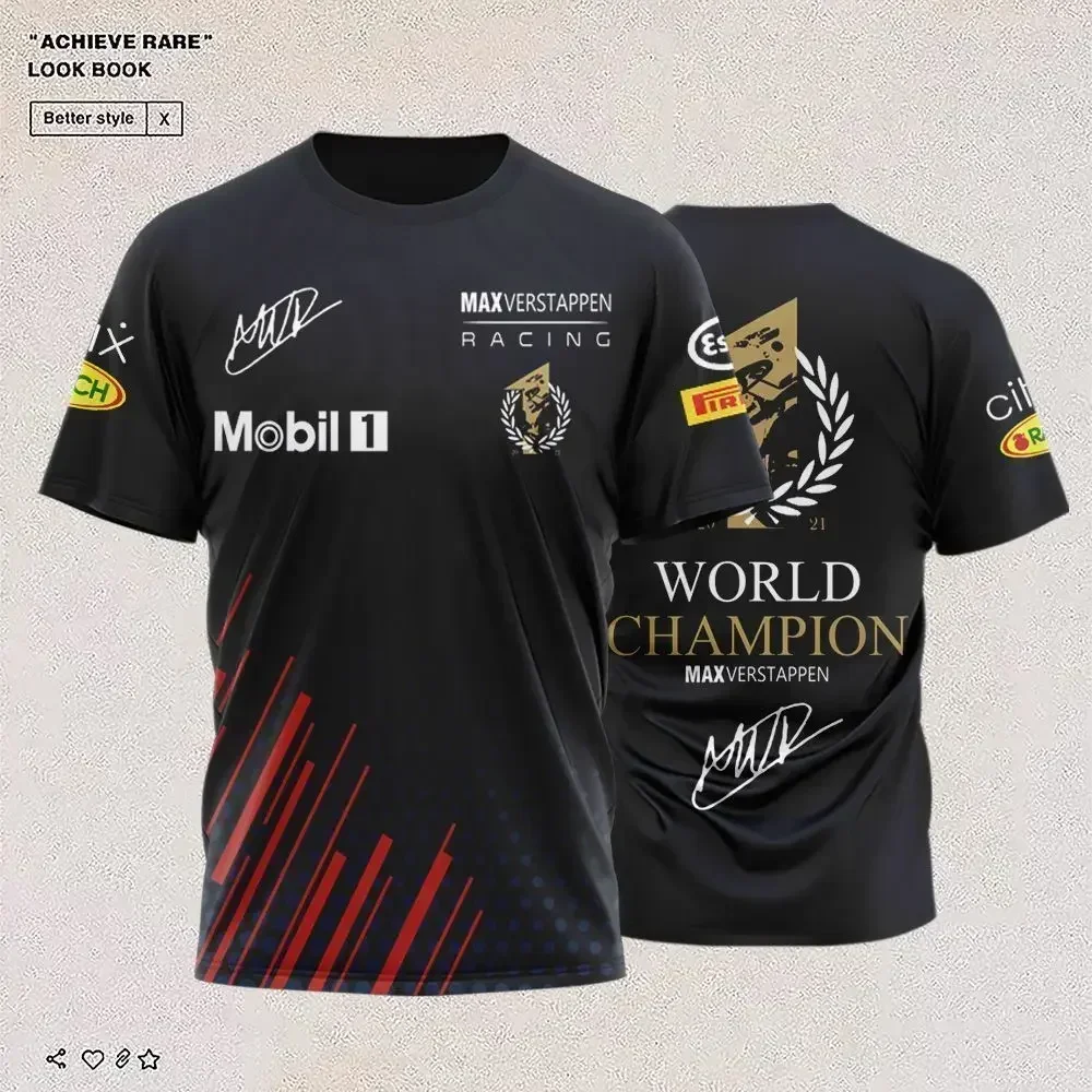 2024 Summer Adult F1 Racing T-shirt Kids 3D Printed Fashion Tops Tees Children Luxury Short Sleeve Clothing Casual Streetwear