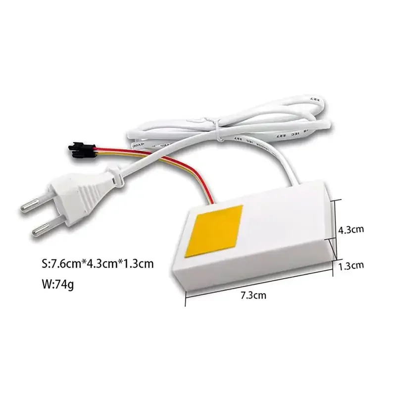 革新的な12V、1A LEDライトミラーヘッドライト、静電容量センサー搭載。バスルームのタッチセンサー式スイッチに最適。