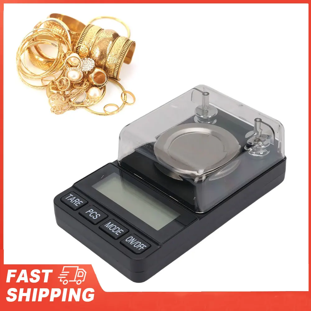

Digital Jewelry Scale Digital Milligram Scale 50g 0.001g Weighing Peeling Counting Calibration with Cover for Grain Powder