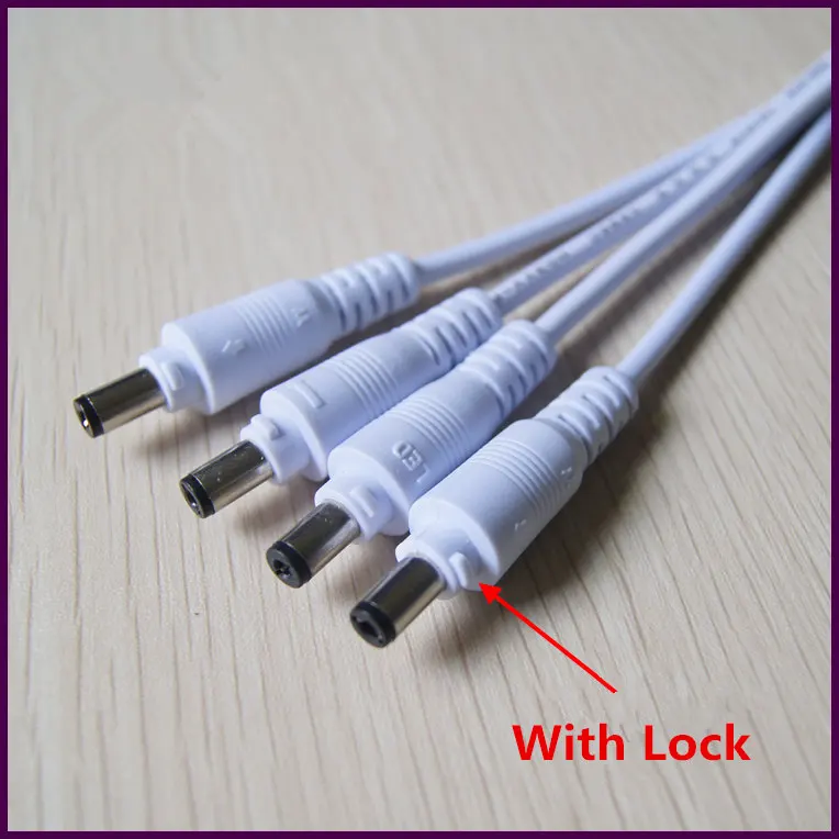 Adapter DC Connector 5.5*2.1mm Male / Female Connector 12V DC Power Plug Male Connector 5.5X2.1mm With Cord Cable For 5050 3528
