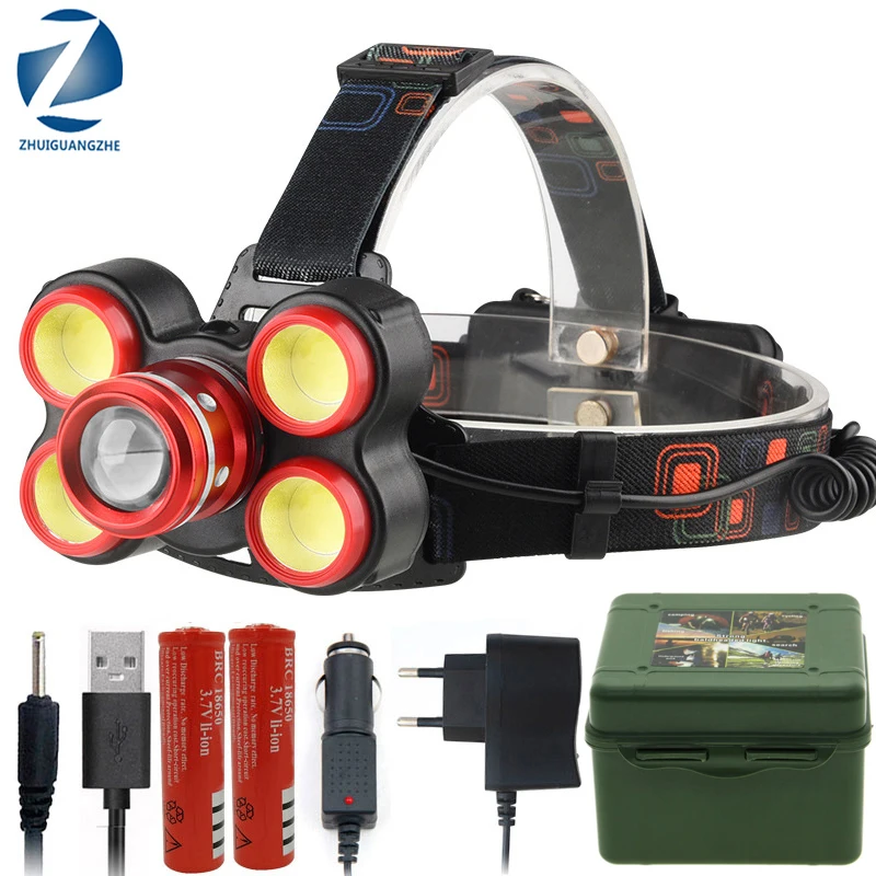 

USB Rechargerable Light XM-L T6 Led Headlamp Zoomable Waterproof Headlight High Quality Head Flashlight Lamp Torch 18650 Battery