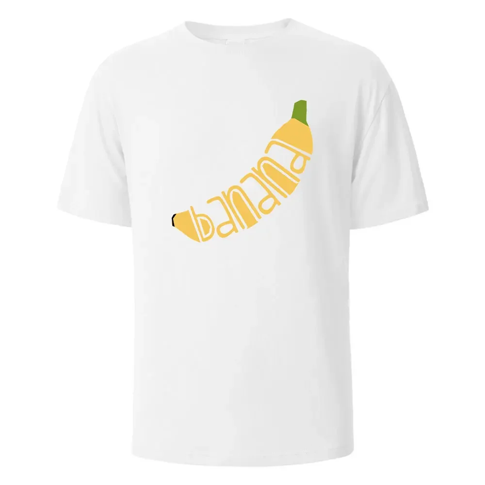 

Banana Print t shirts 100% Cotton Summer Tees For Men Women Oversize Casual Tops t shirts