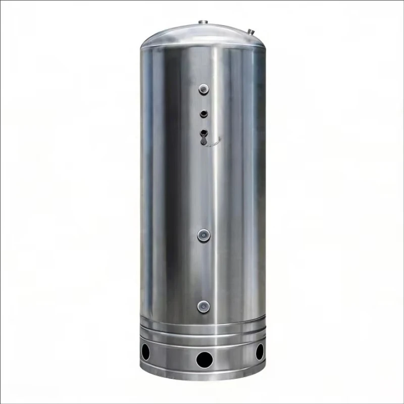 Custom capacity 304 stainless steel vertical water storage tank, food grade, with reinforced ribs for increased durability