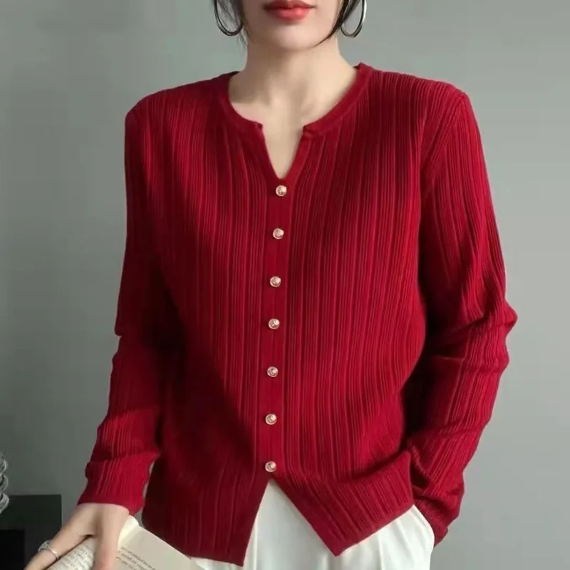 

Women's Spring Autumn Tops Knitwear Sweater Yanqi Big Yards Inside Leisure Design Sense Retro Niche Skinny New Fashion Loose