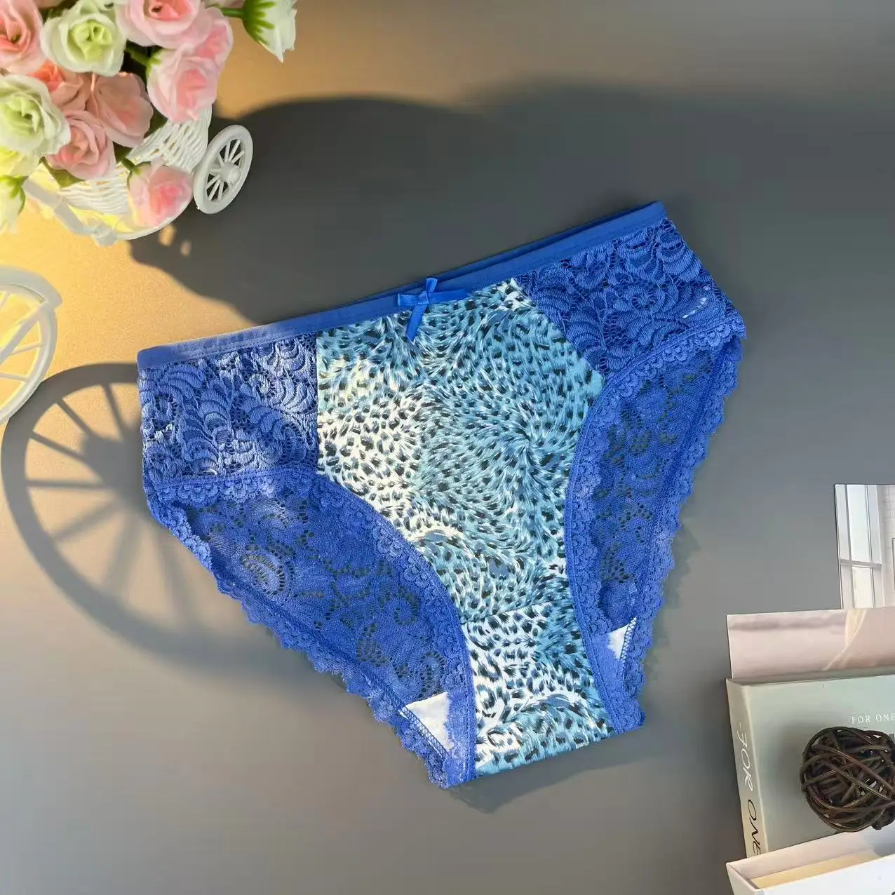 20 ชิ้น [ชุดชั้นในสตรี] กางเกงในผู้หญิงไซส์ใหญ่ ผ้าฝ้ายไร้ตะเข็บ ลายเสือดาว สวมใส่สบาย ระบายอากาศได้ดี แบบกลางต้นขา