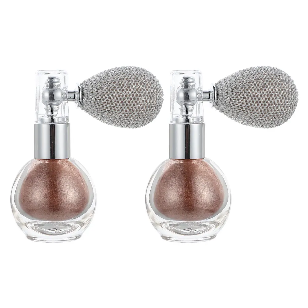 2 個のグリッタースプレースパークルハイライターパウダーボディ分厚いシマーボトル髪用