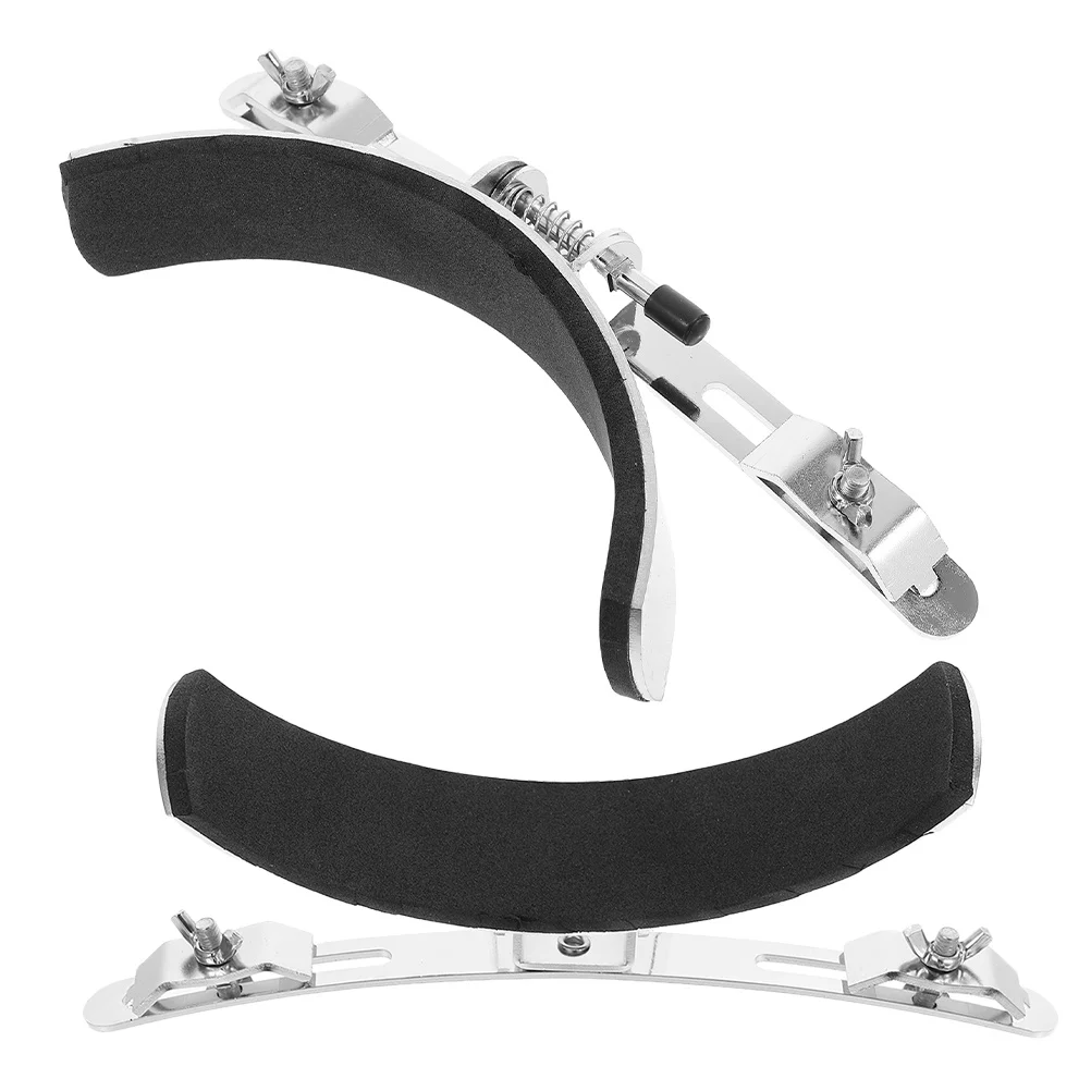 

2Pcs Stainless Steel Drum Leg Support Holder Silver Finish Stable Marching Snare Drum Leg Rest Accessory for Percussion Bands