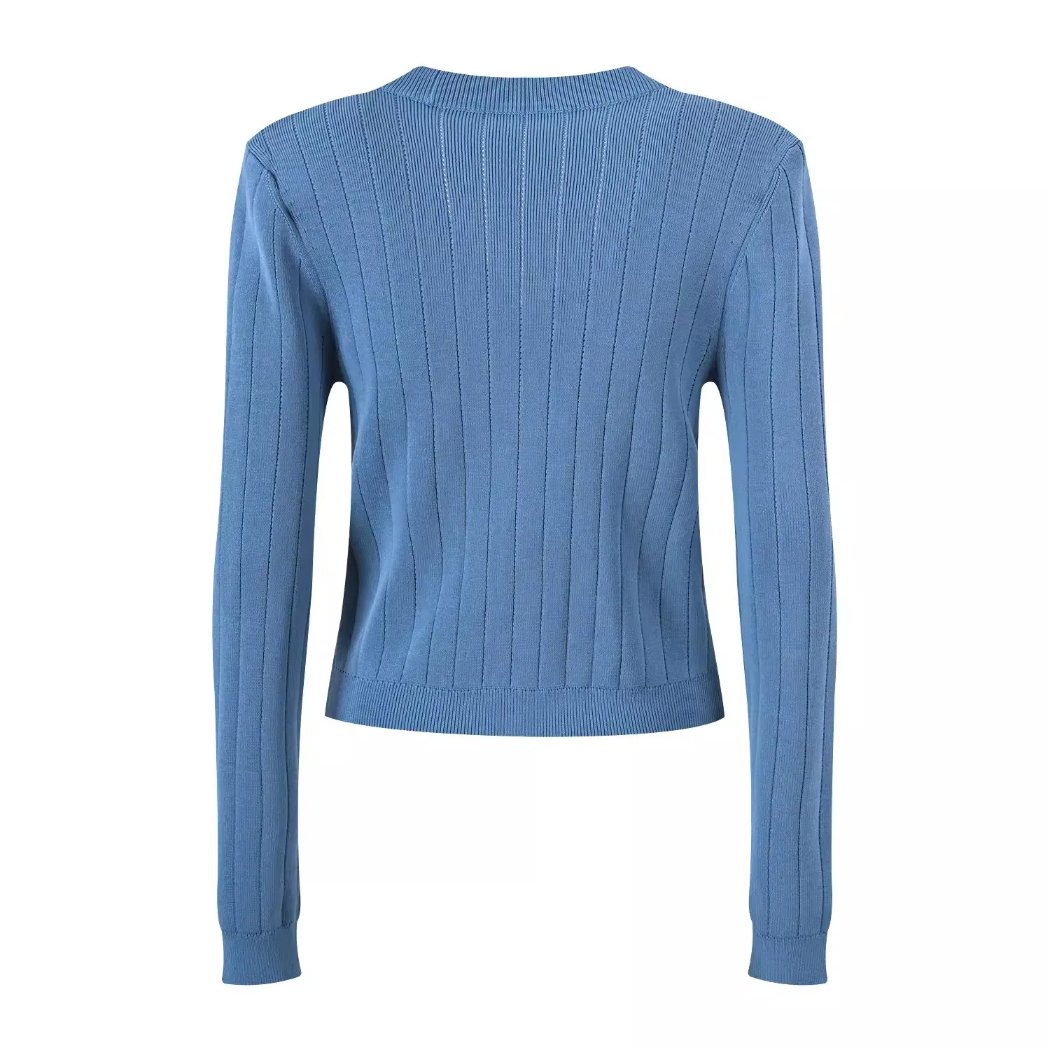 New Arrival Spring Design Short Design V-neck 3 Colors Black/White/Blue Plain Color Slim Knitting Sweater Quality Tops