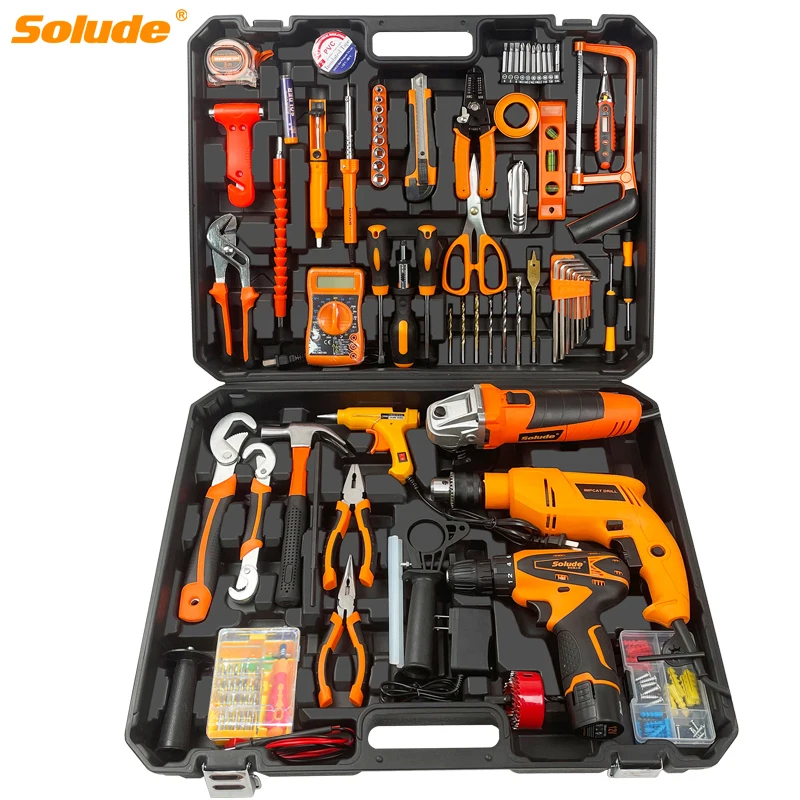 

SOLUDEs Basic Tool Combination Package Mixed Tool Set Tire Repair Kits For Cars Homeowner General Household Hand Tool Set