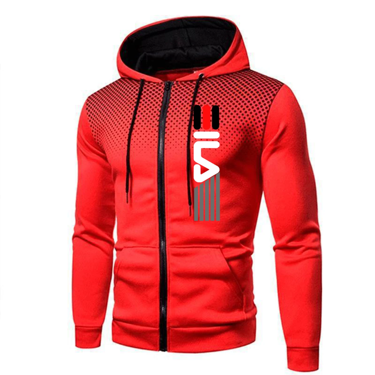 Mens Hoodie Zip Up Hoodie Sweatshirt Graphic Zipper Pocket Polka Pot Print Sports Outdoor Casual Daily Hoodies Slim Sweatshirts