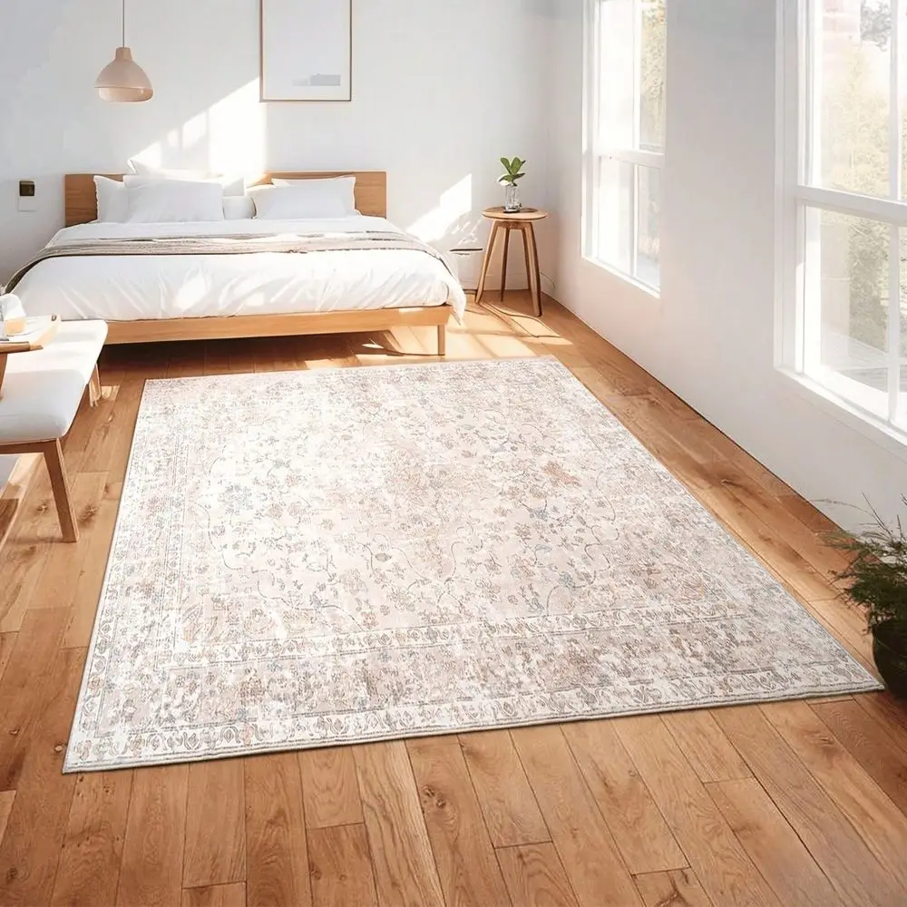 

Винтажный ковер из искусственной шерсти с низким ворсом, моющийся, нескользящий, нелиняющий, для гостиной, спальни, детской комнаты, дома, офиса