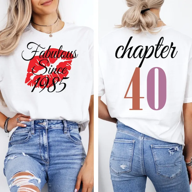 قميص عيد ميلاد 1985، قميص عتيق مرقم لسنة عيد الميلاد الأربعين، تي شيرت كهدية عيد ميلاد 40 للأم، بلوزة عتيقة