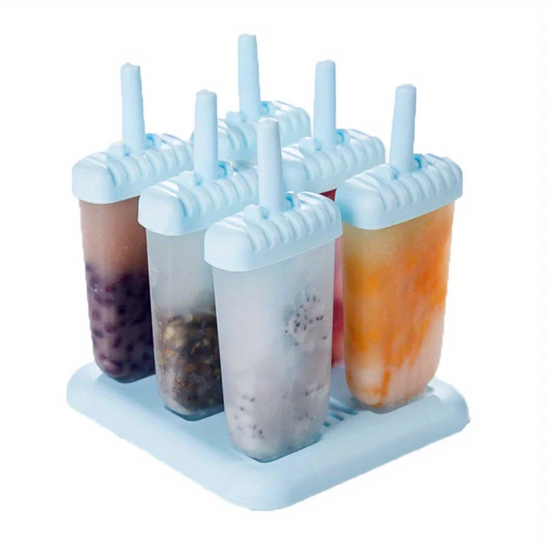 

6pcs/1set, Ice-Cream Mould, Ice Cream Mould, Ice Candy Mold, Popsicle Mold, Creative Popsicle Mold, Plastic Model, Household Foo