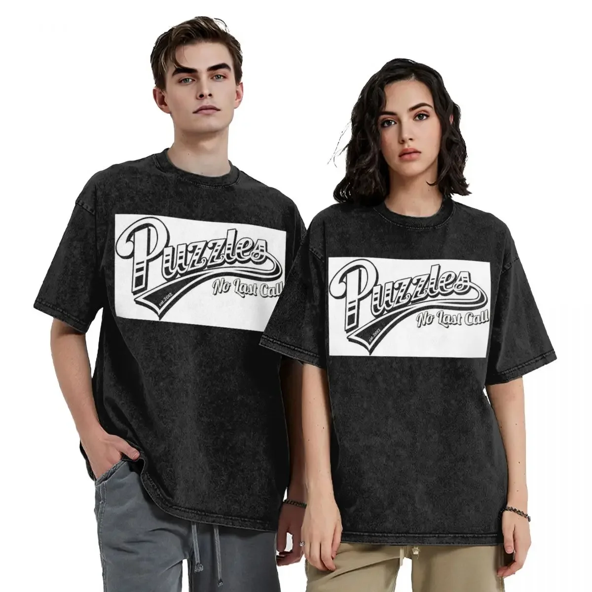 

Puzzles Bar - How I Met Your Mother Hip Hop Short Sleeve T-Shirts Washed Tops Tees Streetwear T Shirt Cotton for Men Women