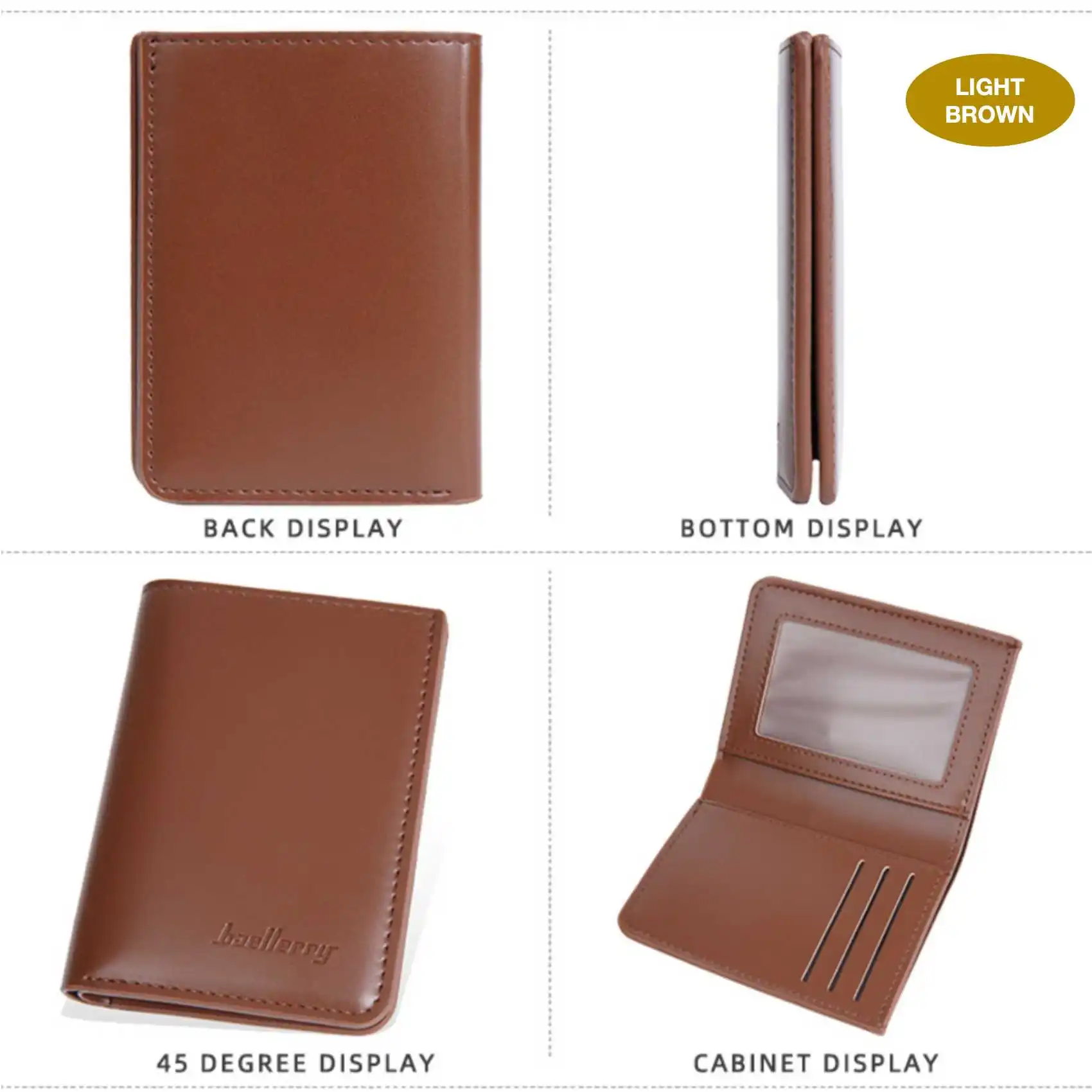 Neue Unisex-Brieftasche für Herren und Damen, einfache und dünne PU-Lederclip-Karten halter mit mehreren Steckplätzen – Detail 10