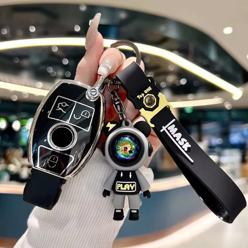 

For Mercedes Benz A C E S Class W204 W205 W212 W213 W176 GLC CLA AMG W177Car Key Case Cover Shell Fob Keychain Accessories