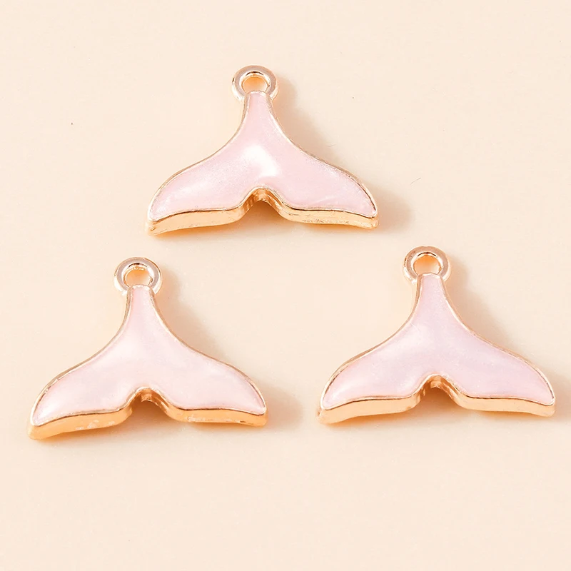 Leslie 10 teile/los Emaille Marine Leben Nette Fischschwanz Meerjungfrau Charms Anhänger für Halskette Ohrringe DIY Schmuck Machen Zubehör – Detail 22