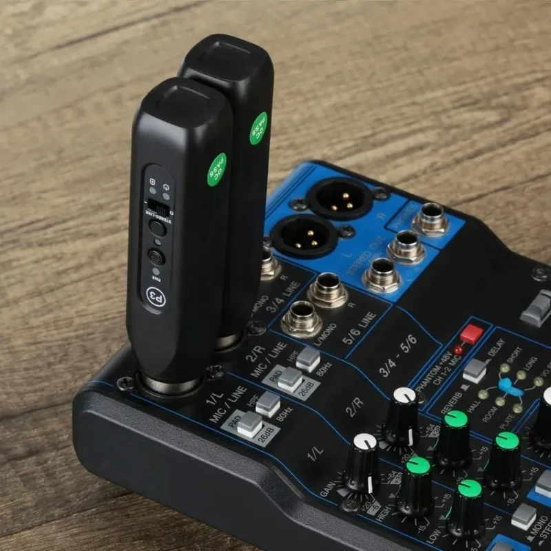 Wireless XLR Bluetooth Receiver - Rechargeable Adapter for Speakers Audio Mixer PA DJ Systems