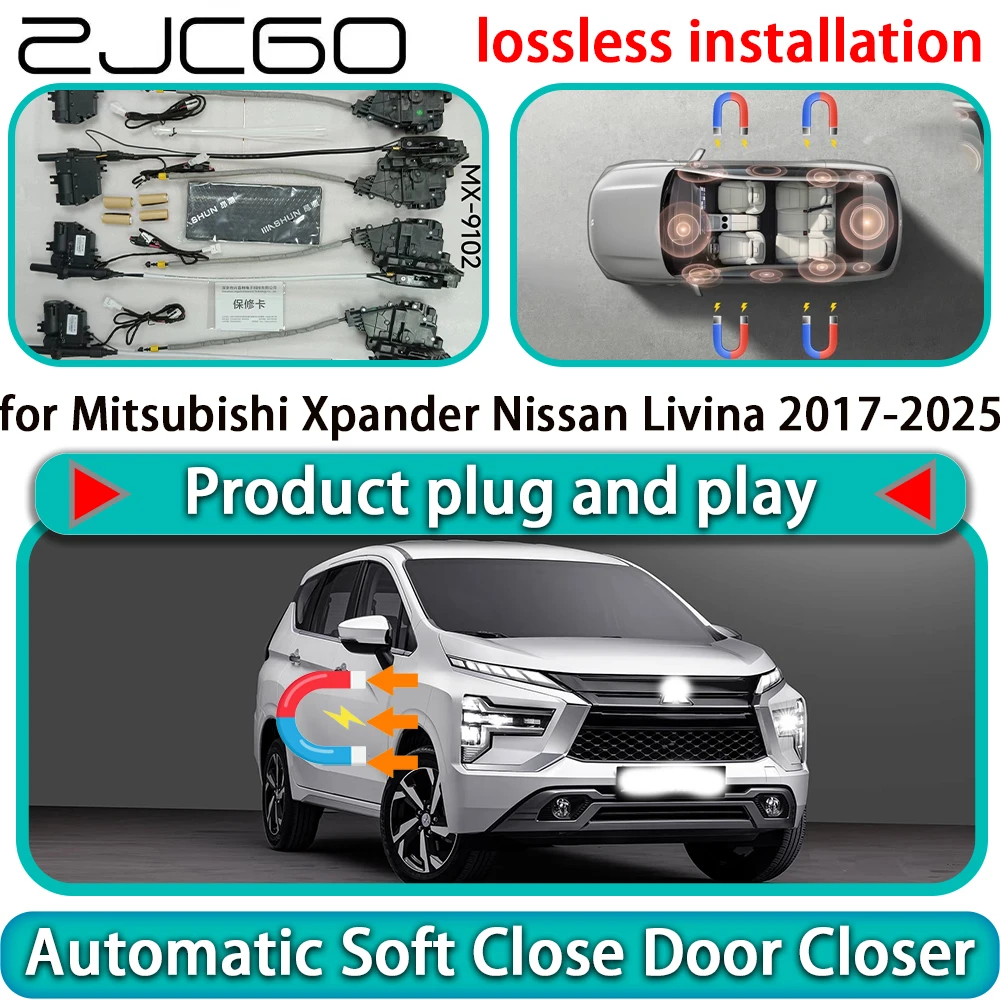

for Mitsubishi Xpander Nissan Livina 2017-2025 Auto Pull Soft Close Door Kit Power Latch Electric Door Catch Soft Closing Assist