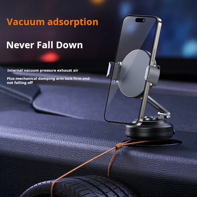 

[2025] Car Phone Holder - 360° Vacuum Adsorption, All-Aluminum Clip, Universal Fit All Phones (No Case/Sticker)