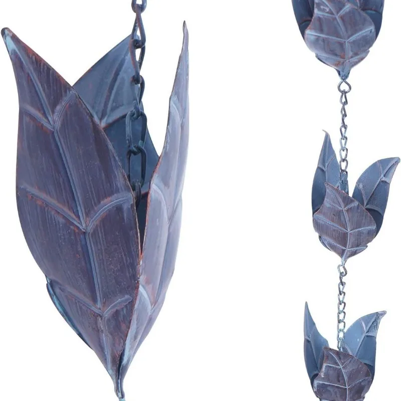 Rain chain, water diversion chain,  chain cube, metal rain chain, landscape decoration, modern style outdoor decoration