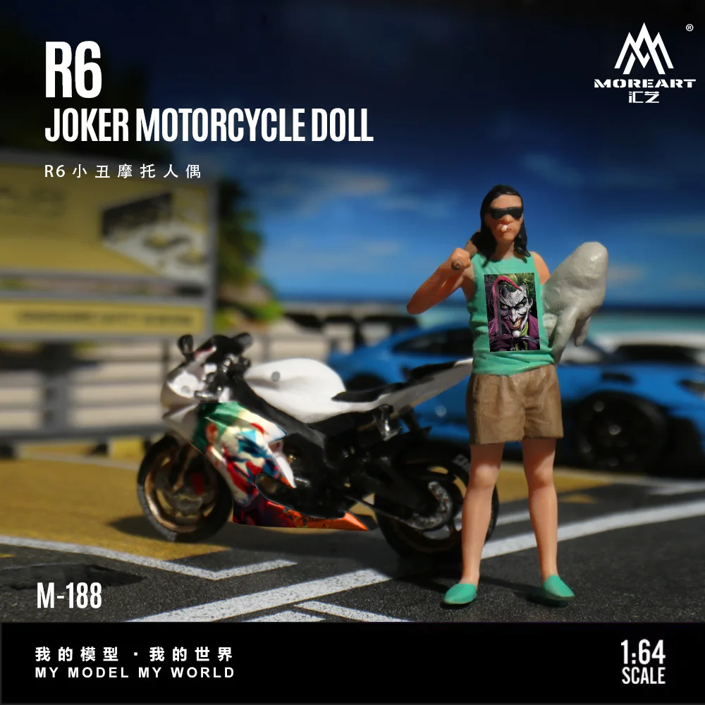 

* Предварительный заказ * Premier Art 1:64 R6 Джокер Мотоциклетная фигурка Мотоцикл Девушка Смола Модель, Миниатюрное украшение сцены Подарок и дисплей