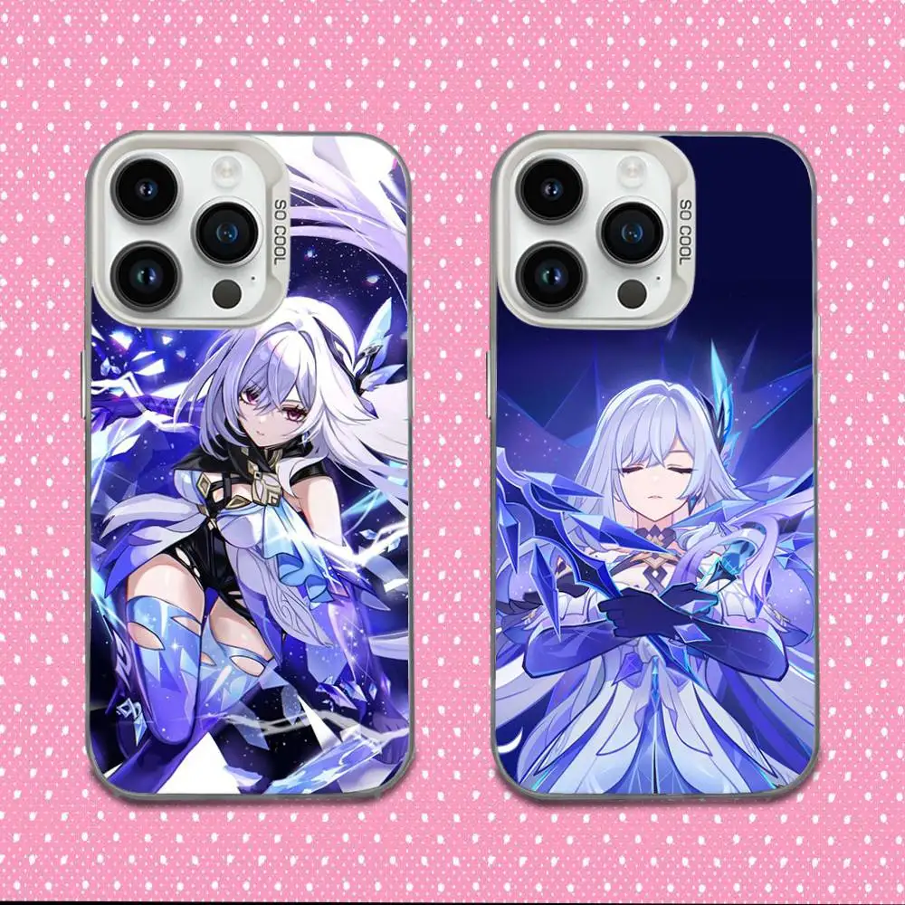 

Skirk Genshin Impact Phone Case For iPhone 16,15,14,13,12,11,Mini,Pro,E,MAX White Candy Matte Shockproof Cover