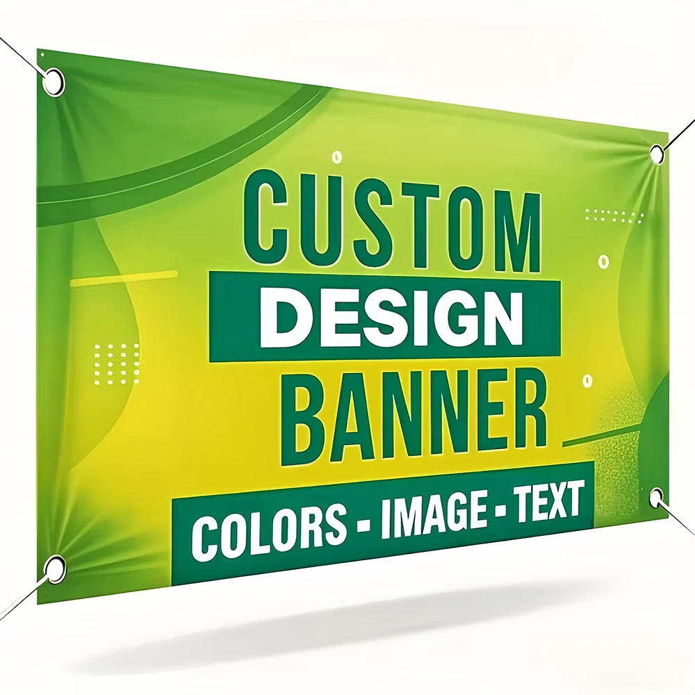 Banner and Flag Customization Photo Logo Text Advertising Free Design Printing Event Planning Promotion Display Event Decoration