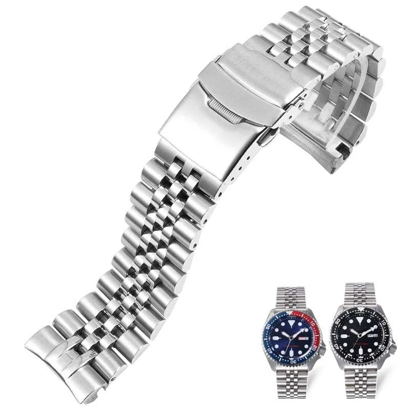High Quality Stainless Steel Watch Band for Men Seiko Abalone SRPA21/SRP777/SRPC25/SRP773 watchband 22mm silver Arc Steel Band