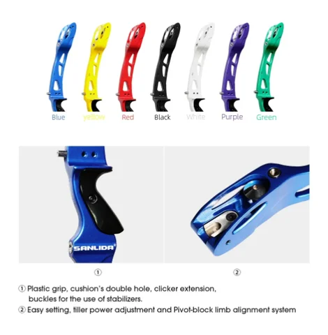 Sanlida Miracle X9 Recurve Bow 25inch Riser ILF Archery Intermediate Right hand Recurve Bow handle for Hunting Shooting Training