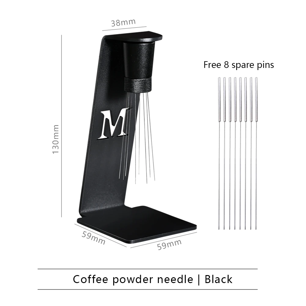 New WDT Tool Espresso Coffee Stirrer Needle with 8 Needles  Magnetic Absorption Stand Barista Coffee Stirring Distribution Tool