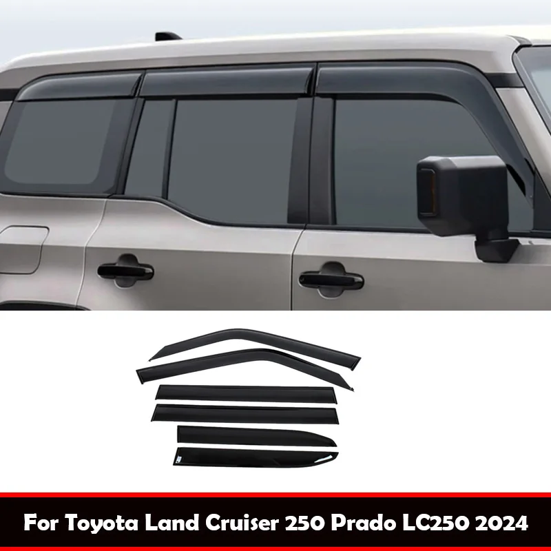 

For Toyota Land Cruiser 250 Prado LC250 Lexus GX550 GX 550 2024 2025 door windows sun rain eyebrows rain protection accessories