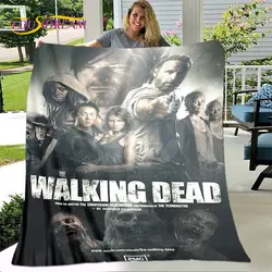 The Walking Dead Horror Soft Plush coperta, coperta di flanella coperta per soggiorno camera da letto divano Picnic Cover Bettdecke