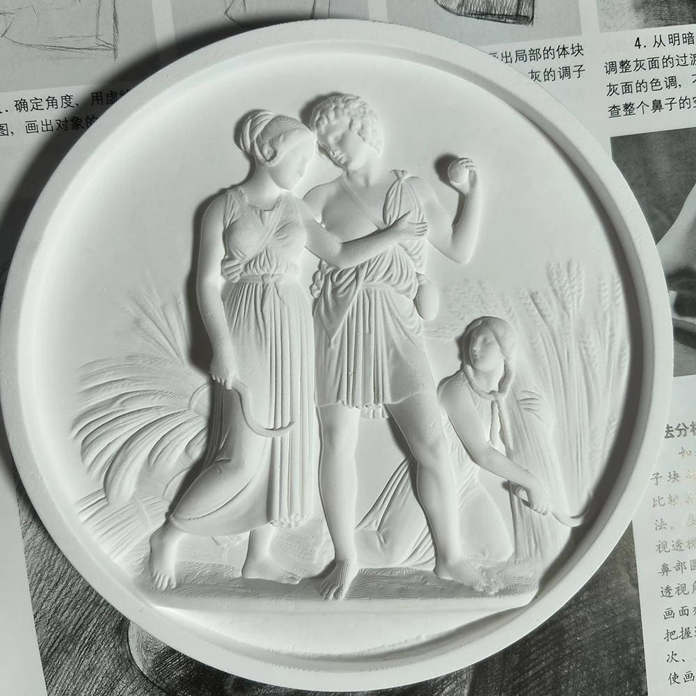 

Youth or summer creative resin desktop small Nordic desktop Seiko decorative painting hanging painting figure sculpture statue